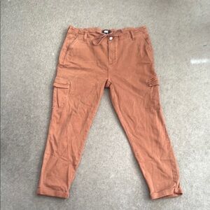 PAIGE Tan Capris Relaxed Fit Cotton Blend